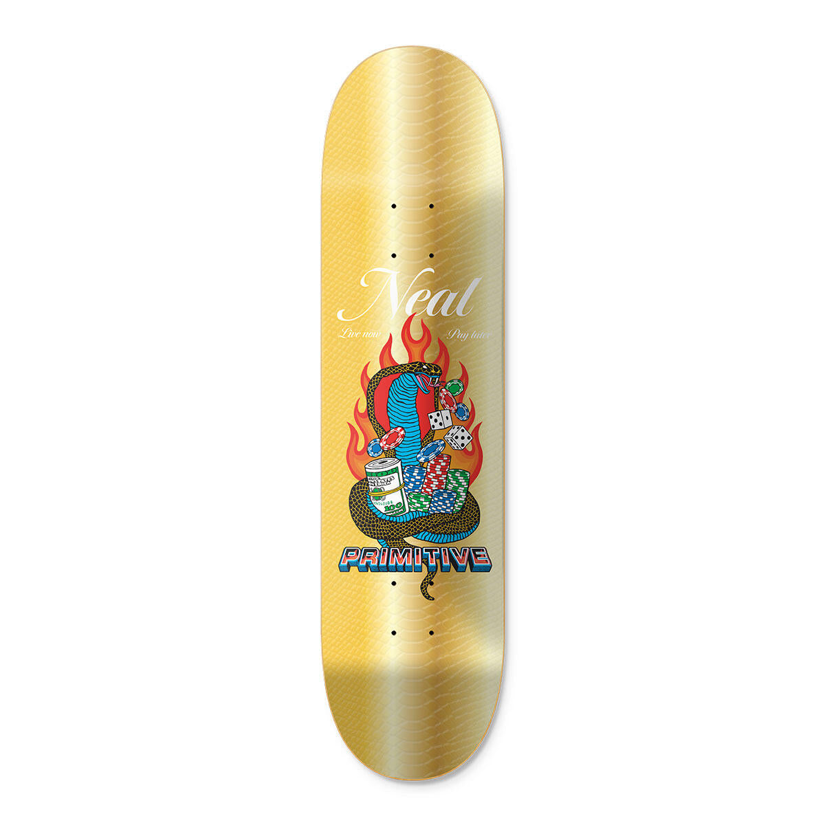 Primitive Neal Cobra Gold Skateboard Deck 8.125