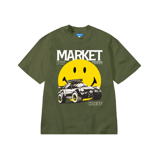 Market Smiley All Four T-Shirt Olive