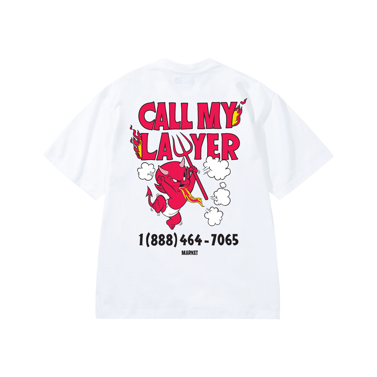 Market Hot Stuff Call My Lawyer T-Shirt White