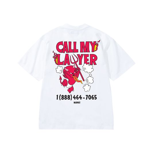 Market Hot Stuff Call My Lawyer T-Shirt White