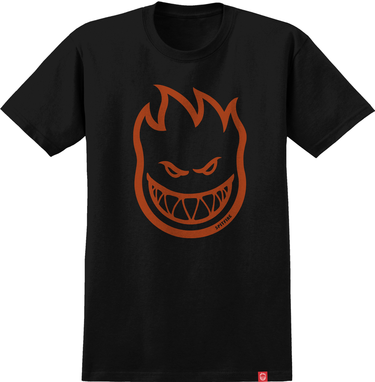 Spitfire Bighead T-Shirt Black Burnt Orange