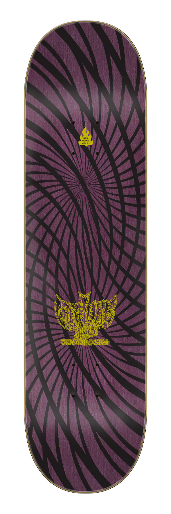 Creature Gravette Hippie Skull 20th Pro Skateboard Deck 8.3
