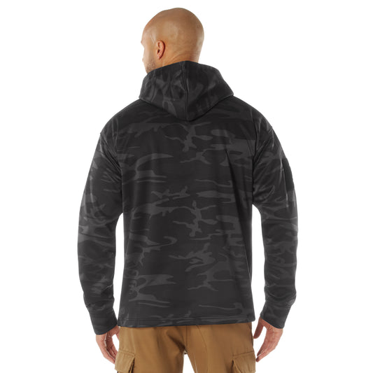 Rothco Concealed Carry Midnight Black Camo Hoodie