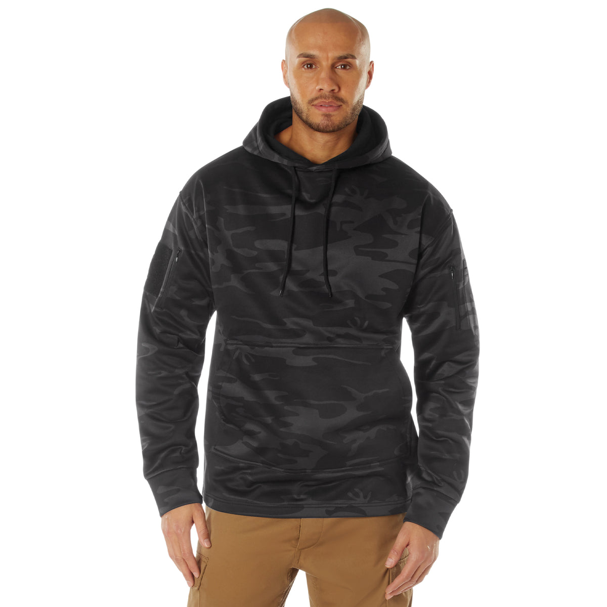 Rothco Concealed Carry Midnight Black Camo Hoodie
