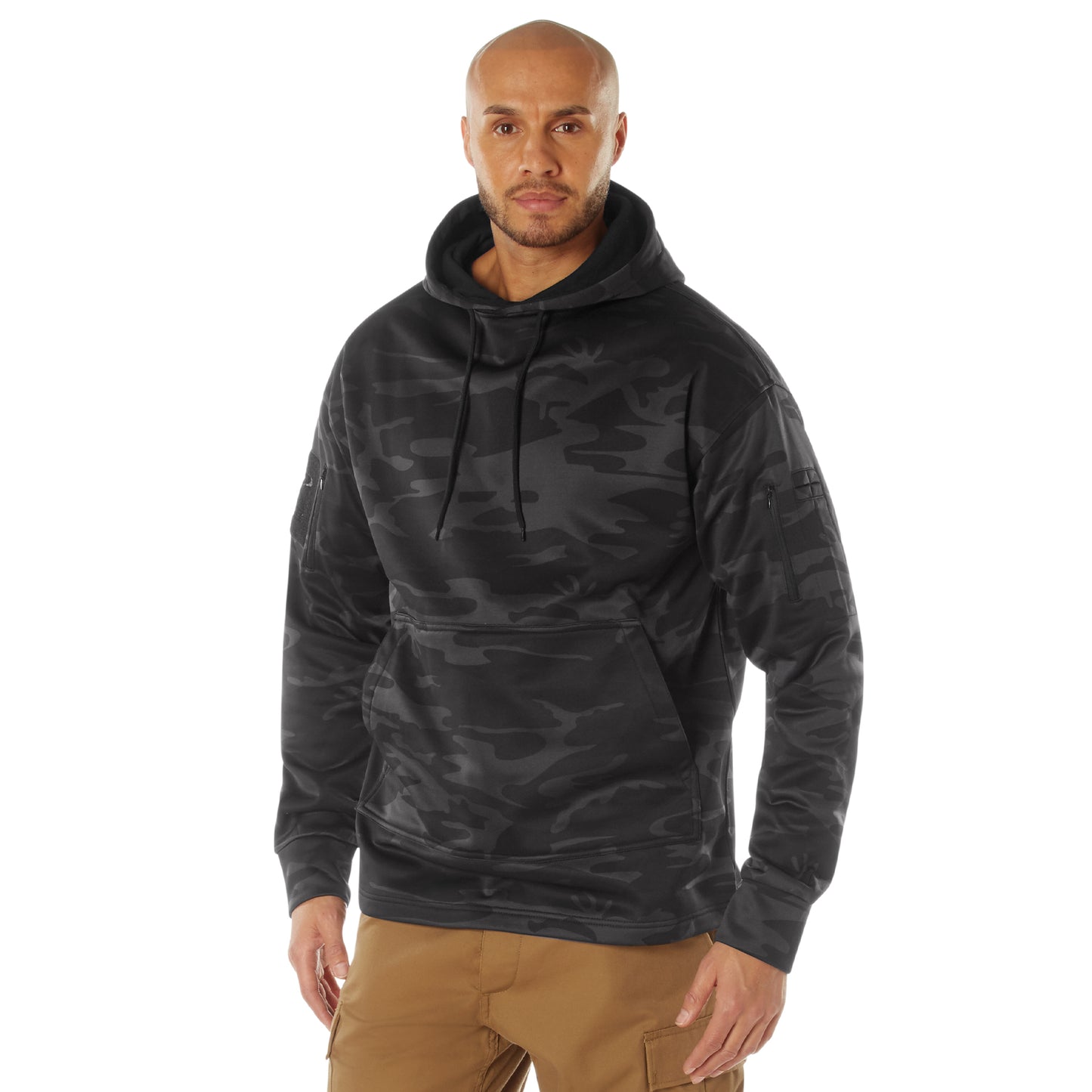 Rothco Concealed Carry Midnight Black Camo Hoodie