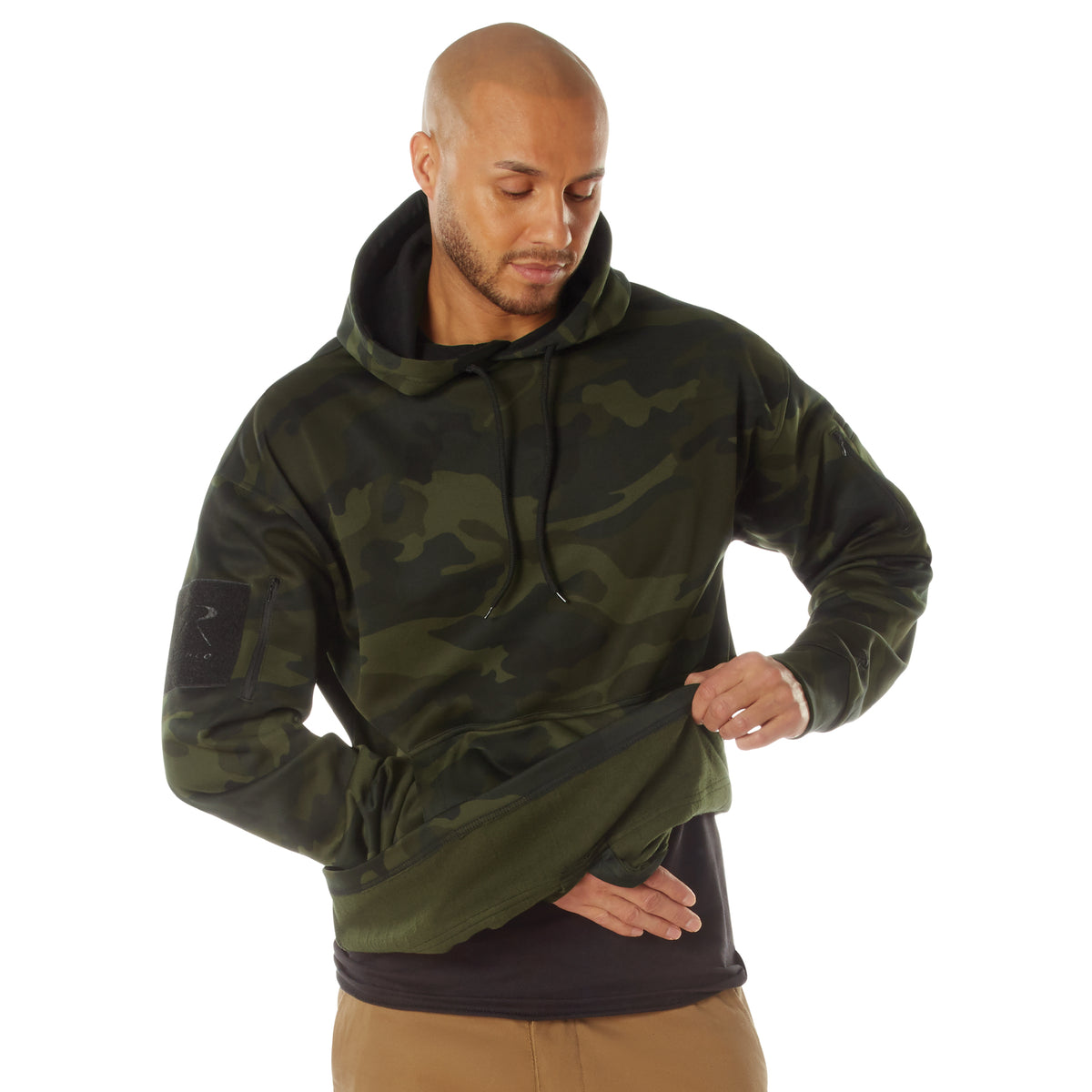 Rothco Concealed Carry Midnight Black Camo Hoodie