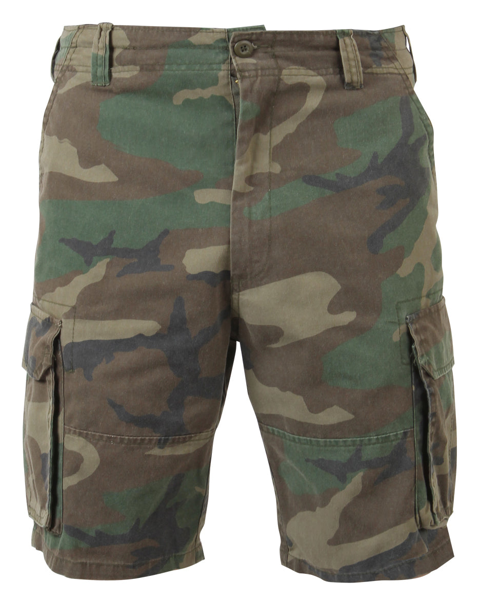 Rothco Vintage Camo Paratrooper Cargo Shorts Woodland Camo