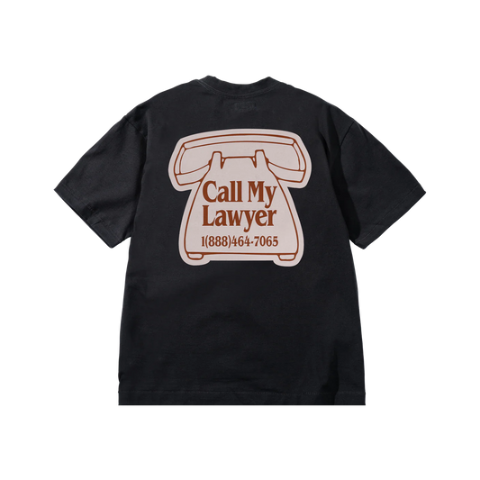Market Call My Lawyer Magnet T-Shirt Washed Black
