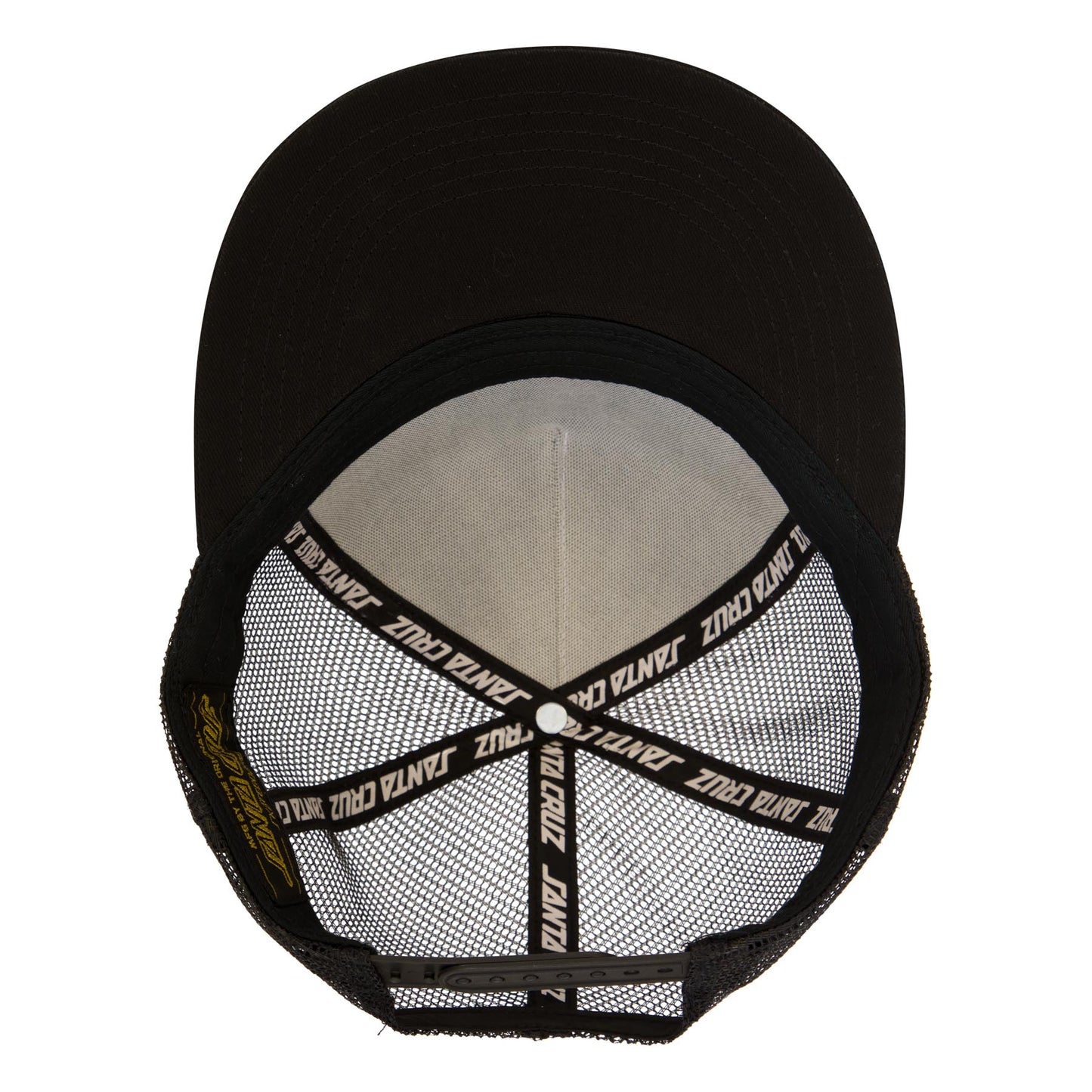 Santa Cruz Embroidered Mesh Trucker Structured Hat Black