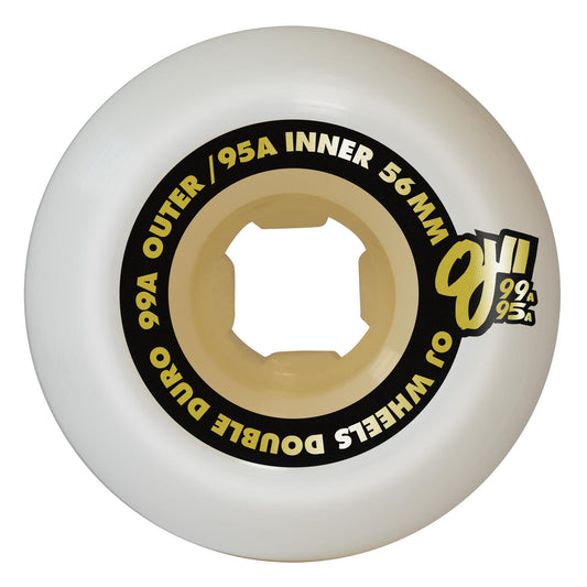 OJ 56mm Double Duro White Gum Chubbies 99a/95a Skateboard Wheels