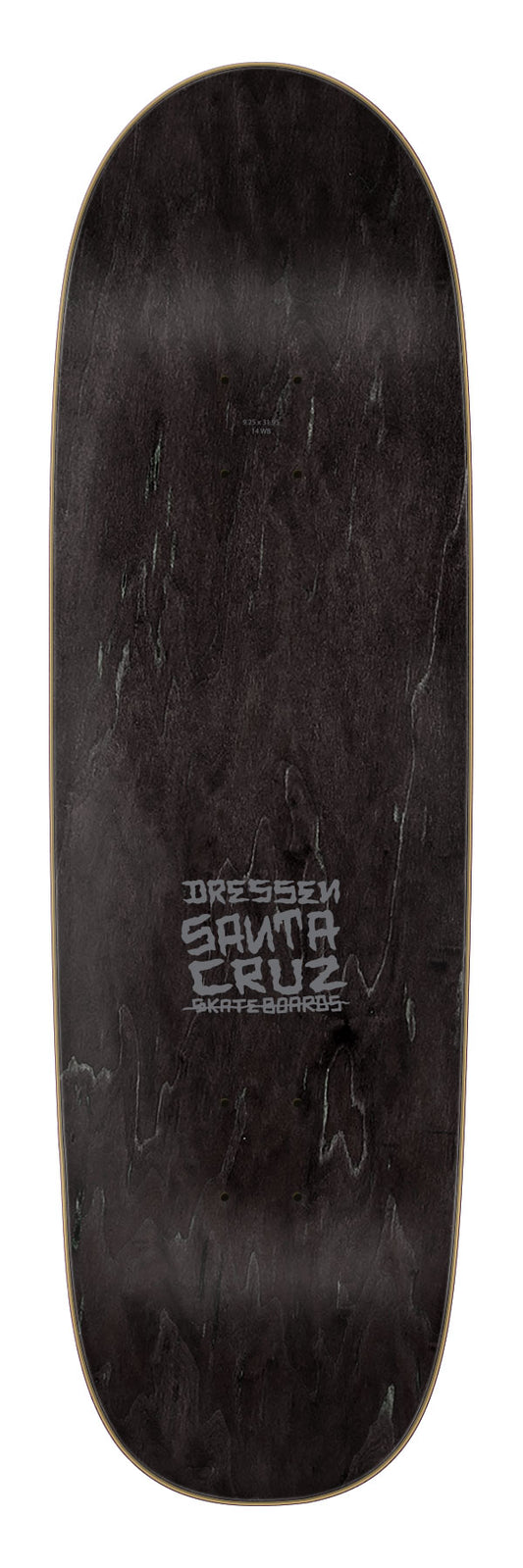 Santa Cruz Dressen Skull Rose Pro Shape Skateboard Deck 9.25