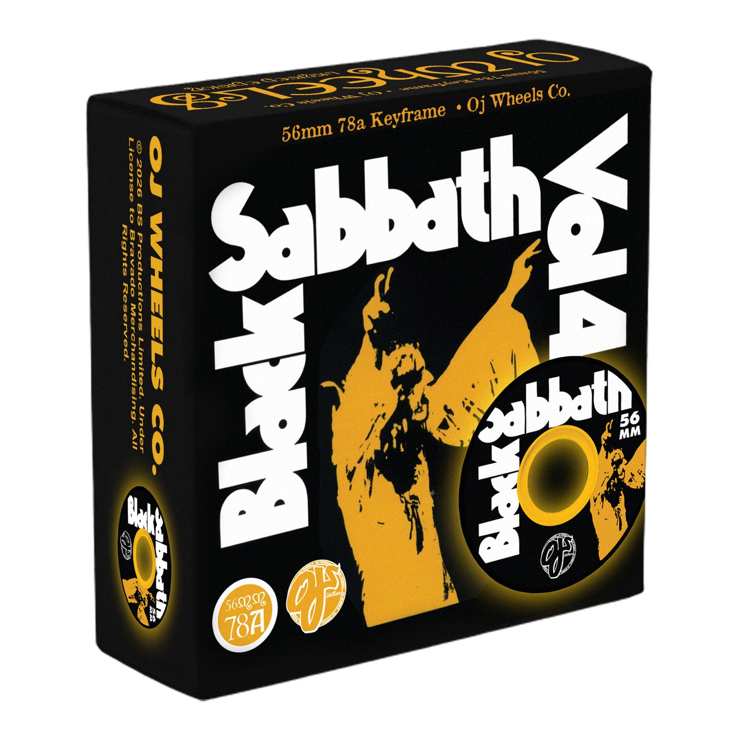OJ Black Sabbath Vol 4 Keyframe Black 78a 56mm Skateboard Wheels