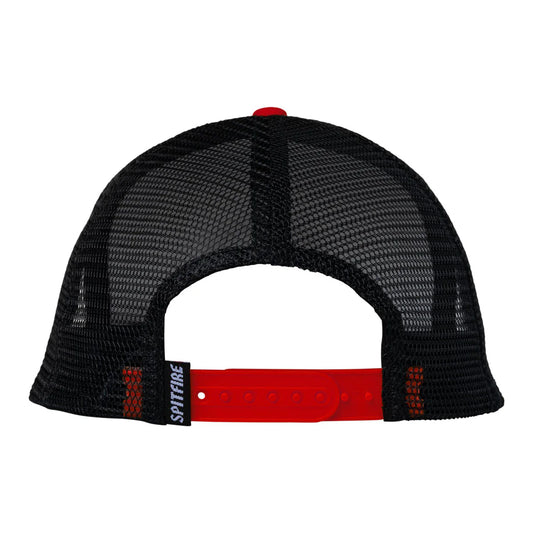 Spitfire Burnout Mesh Snapback Hat White Black