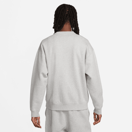 Nike Solo Swoosh Fleece Crew Dk Heather Grey