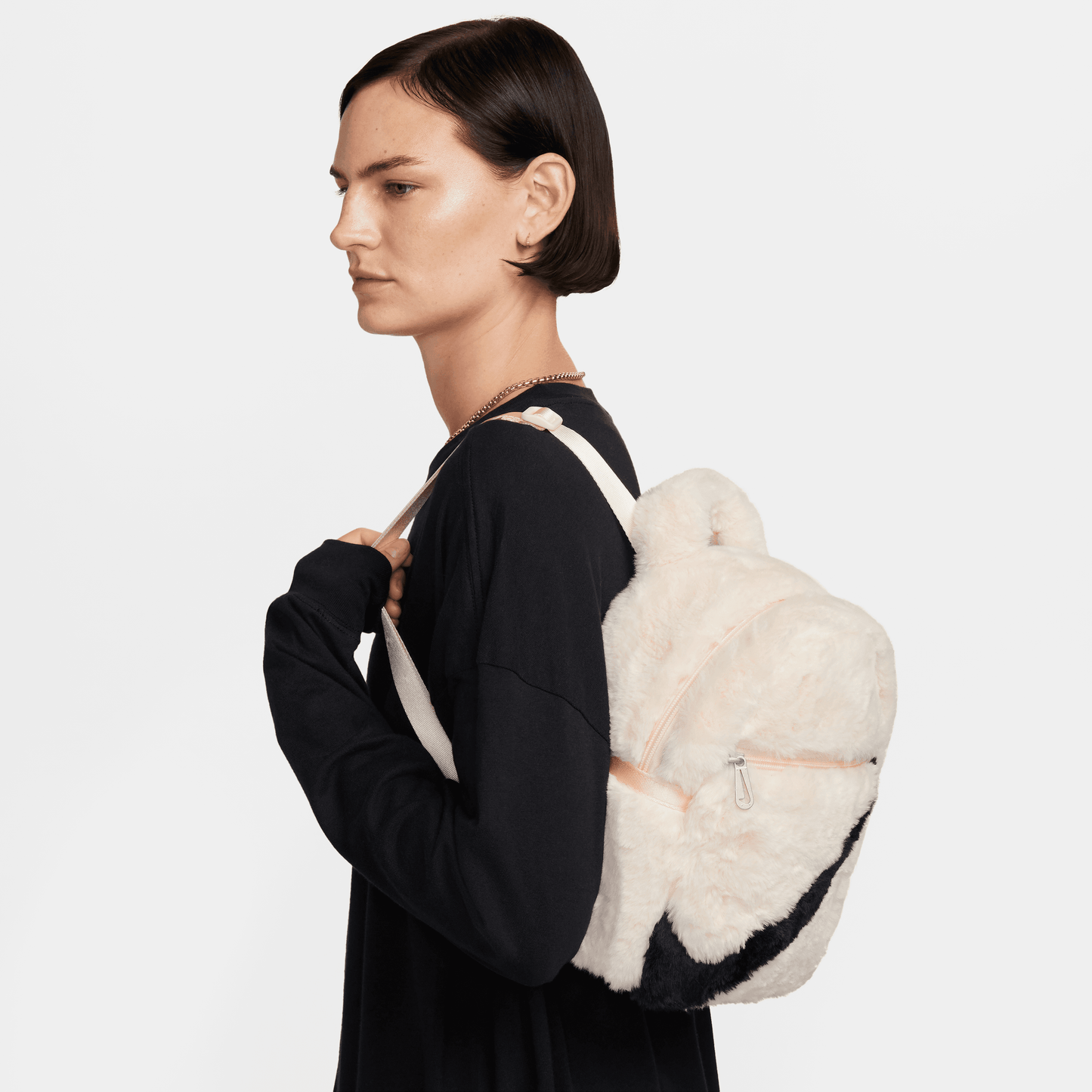 Nike Futura 365 Faux Fur Mini Backpack Guava Ice