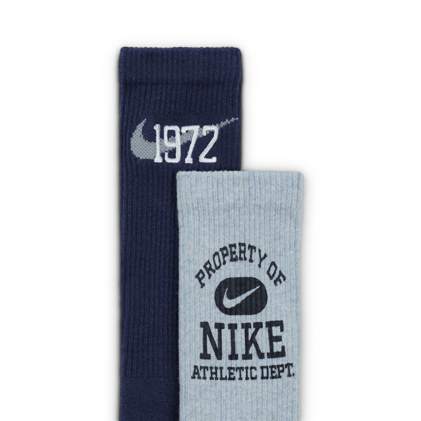 Nike Everyday Cushioned Varsity Crew Socks Blue White Grey 3-Pack