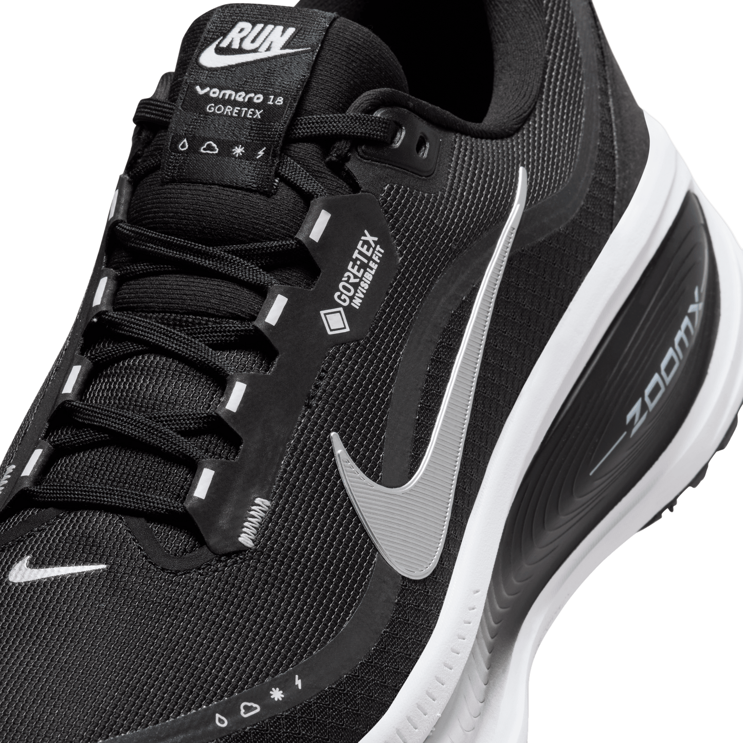 Nike Vomero 18 GORE-TEX Black Metallic Silver