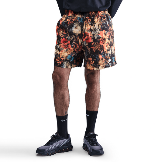 Nike Club Flow Shorts Floral Off Noir
