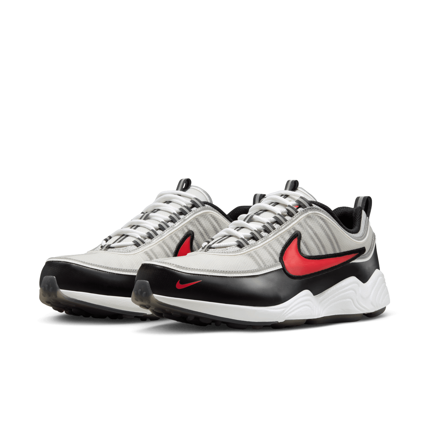 Nike Air Zoom Spiridon Metallic Silver Sport Red