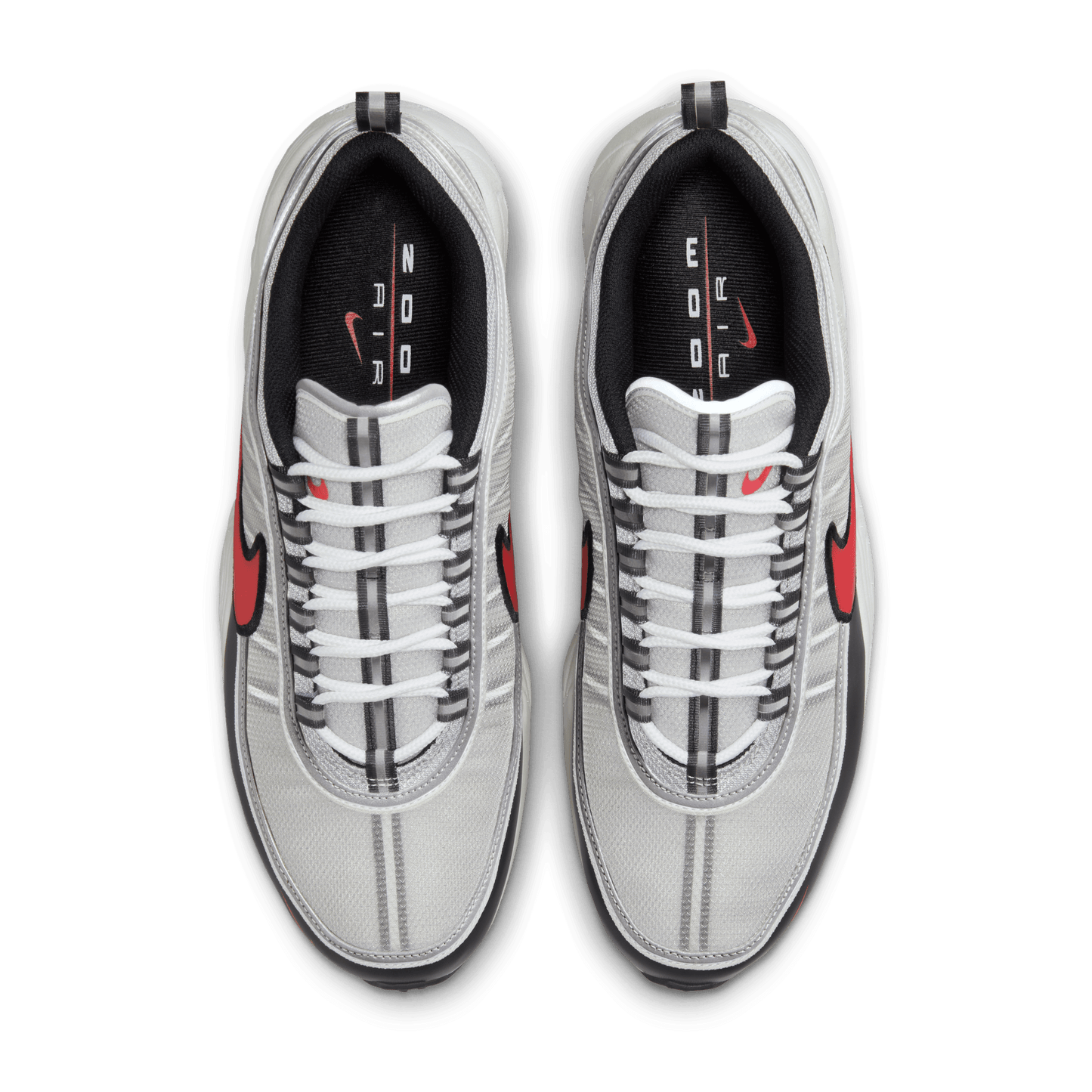 Nike Air Zoom Spiridon Metallic Silver Sport Red