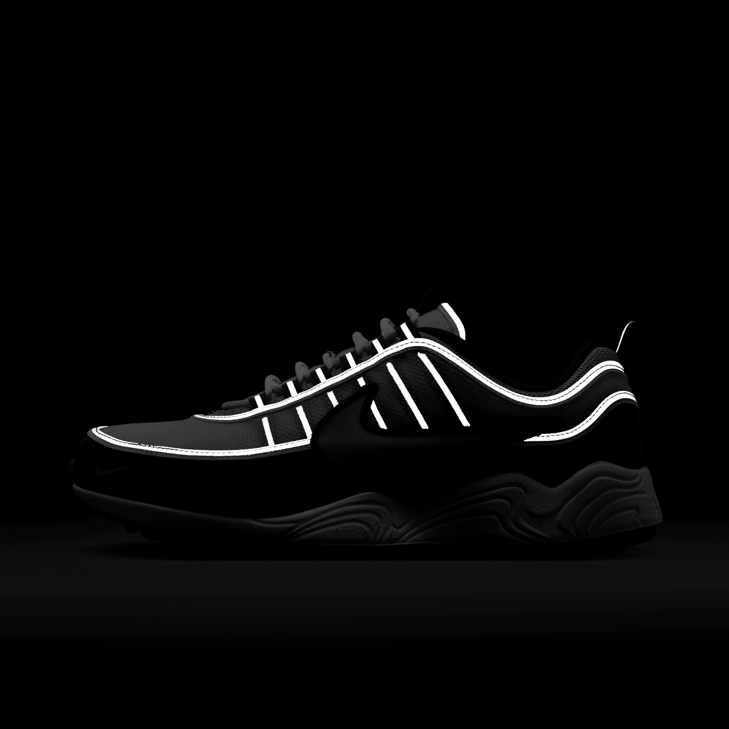 Nike Air Zoom Spiridon Metallic Silver Sport Red