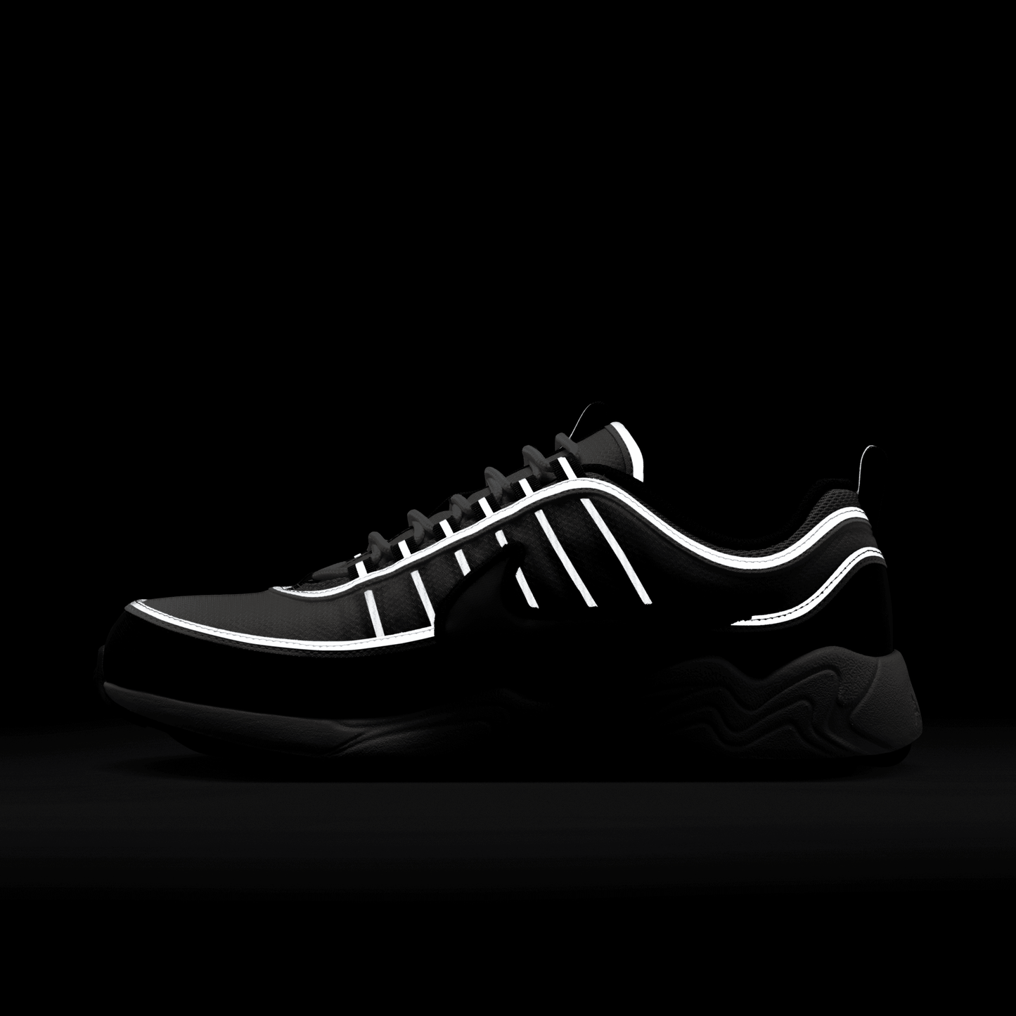 Nike Air Zoom Spiridon Metallic Silver Sport Red