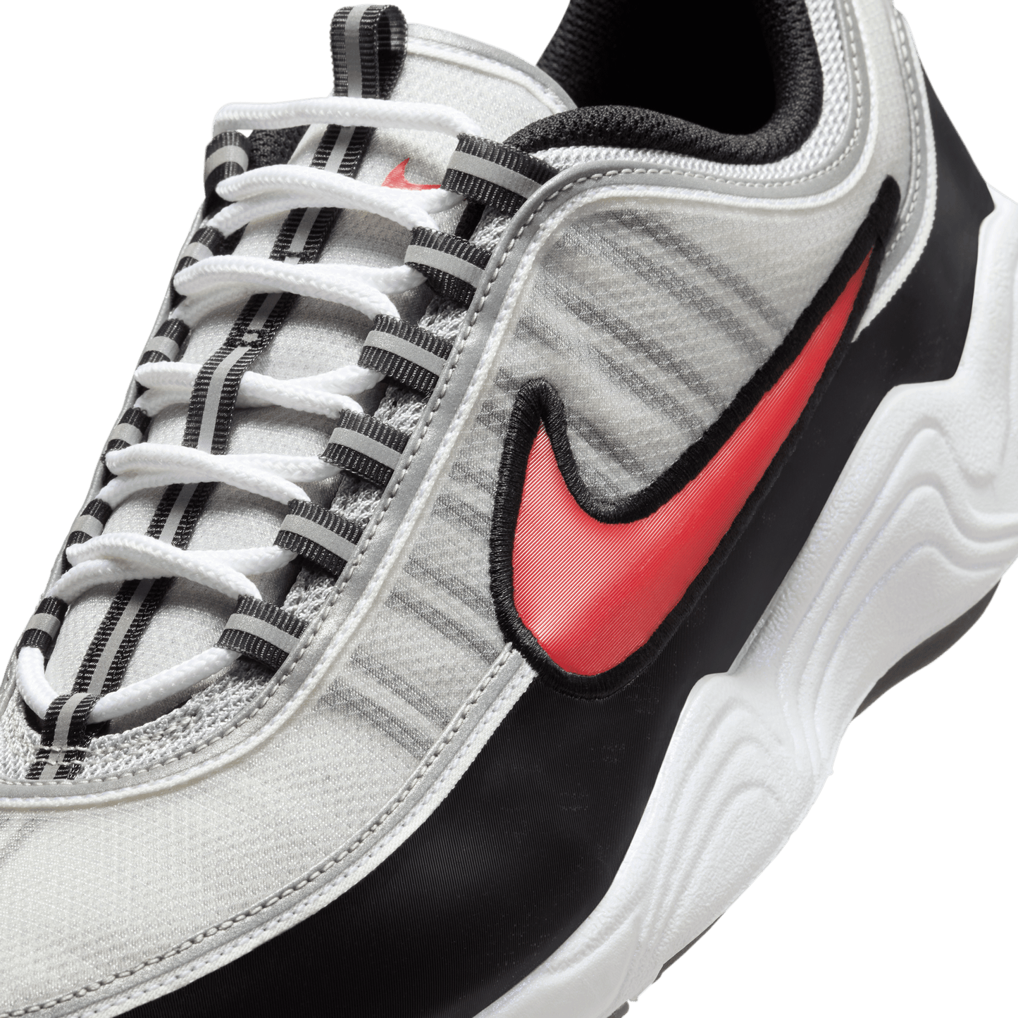 Nike Air Zoom Spiridon Metallic Silver Sport Red