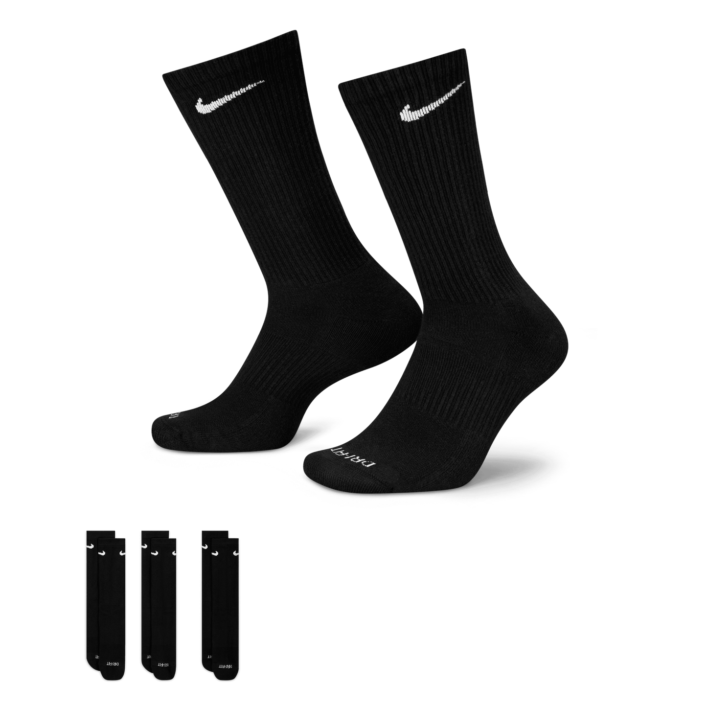 Nike Everyday Plus Cushioned Socks 3-Pack Black