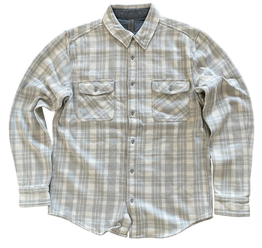 Double R Kicks Owler Plaid Flannel Shirt Lt Grey