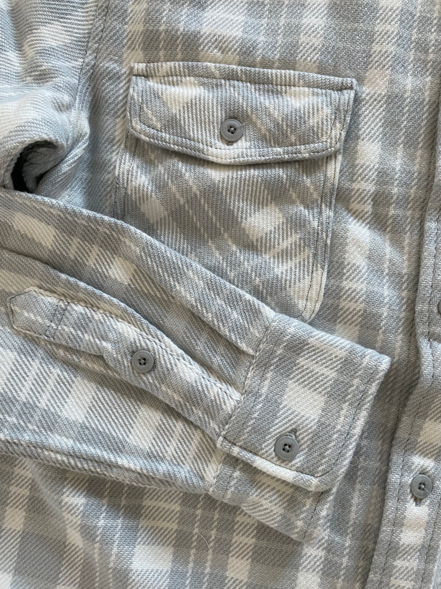 Double R Kicks Owler Plaid Flannel Shirt Lt Grey