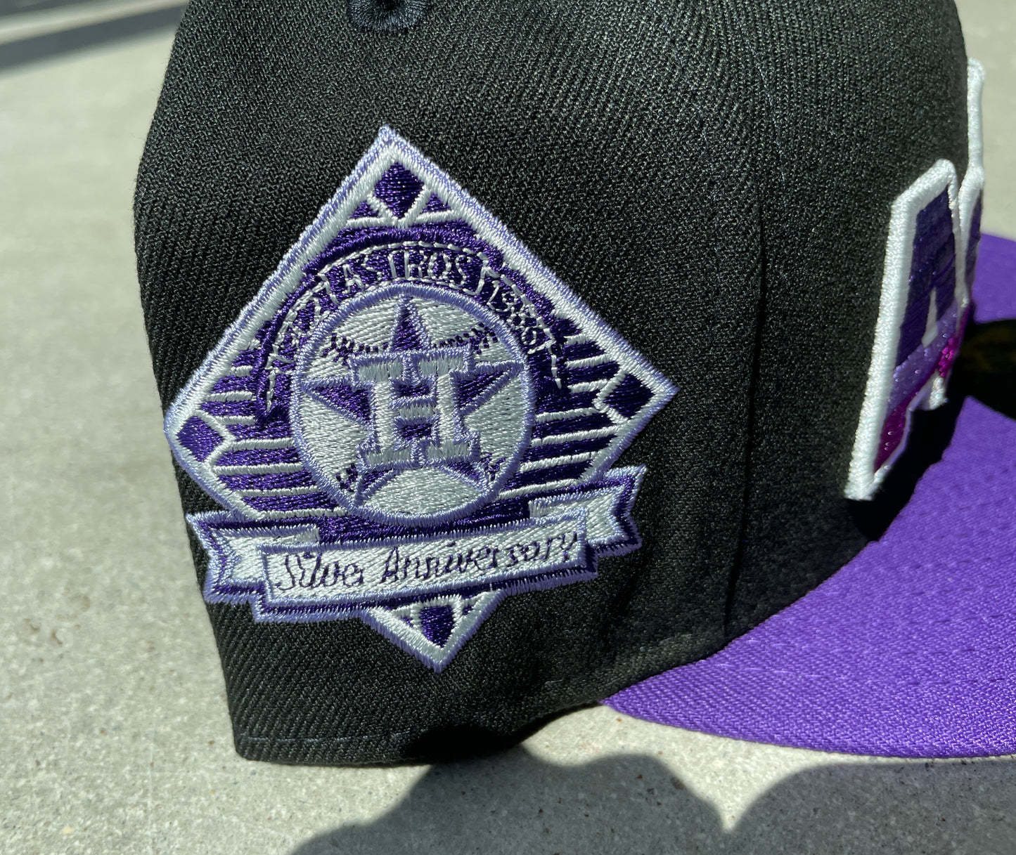 New Era Astros Cooperstown Fitted Hat Purple Black