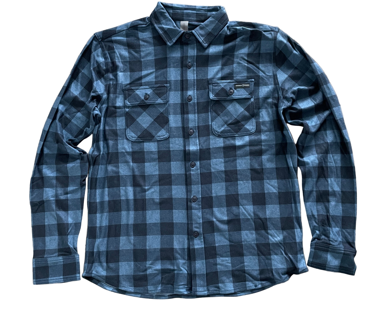 Double R Kicks Tomson Polar Fleece Plaid Flannel Shirt Blue