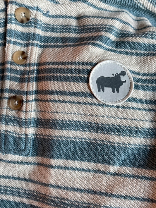 Double R Kicks Ramblin French Terry Hoodie Natural Powder Blue