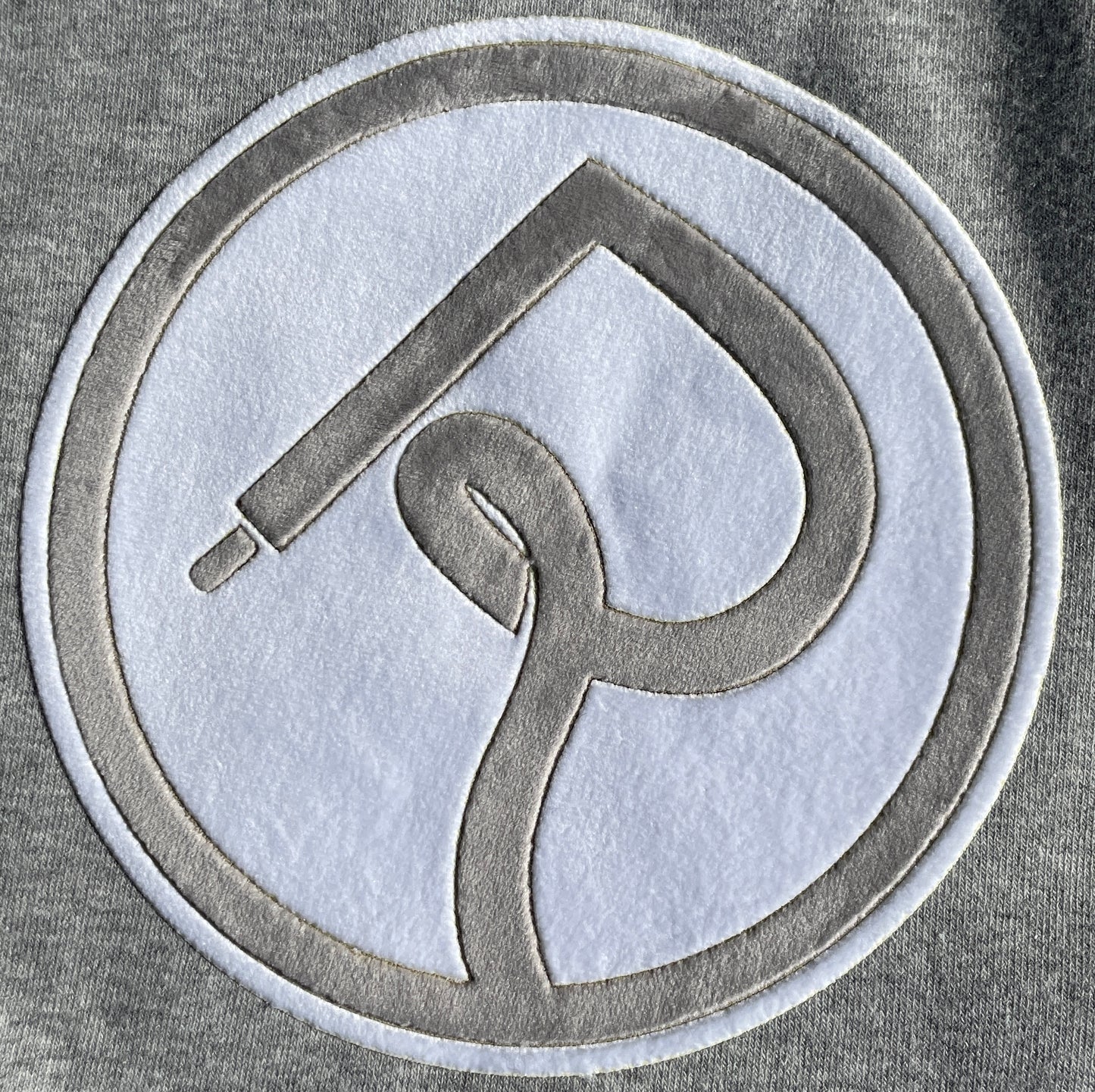 Double R Velvet Circle Logo Hoodie Heather Grey