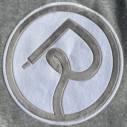 Double R Velvet Circle Logo Hoodie Heather Grey