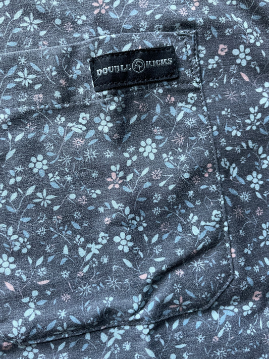 Double R Kicks Cypress Performance Woven Shirt Vintage Black Floral