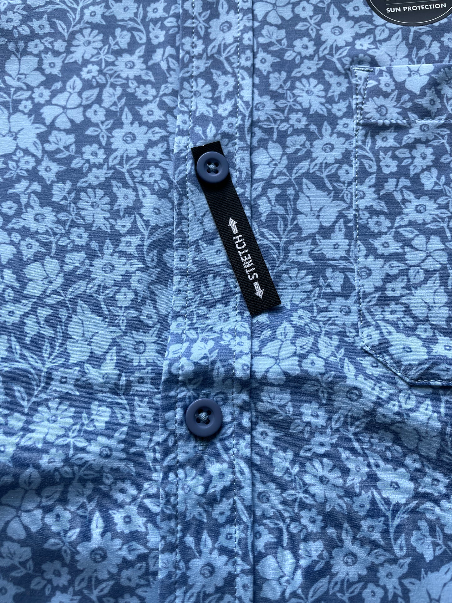 Double R Kicks Rhodes Performance Woven Shirt Blue Floral