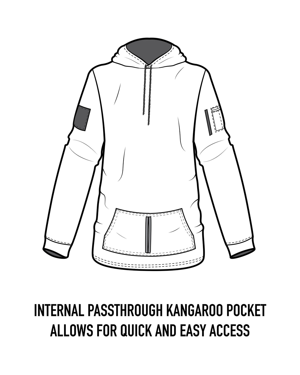 Rothco Concealed Carry Black Hoodie