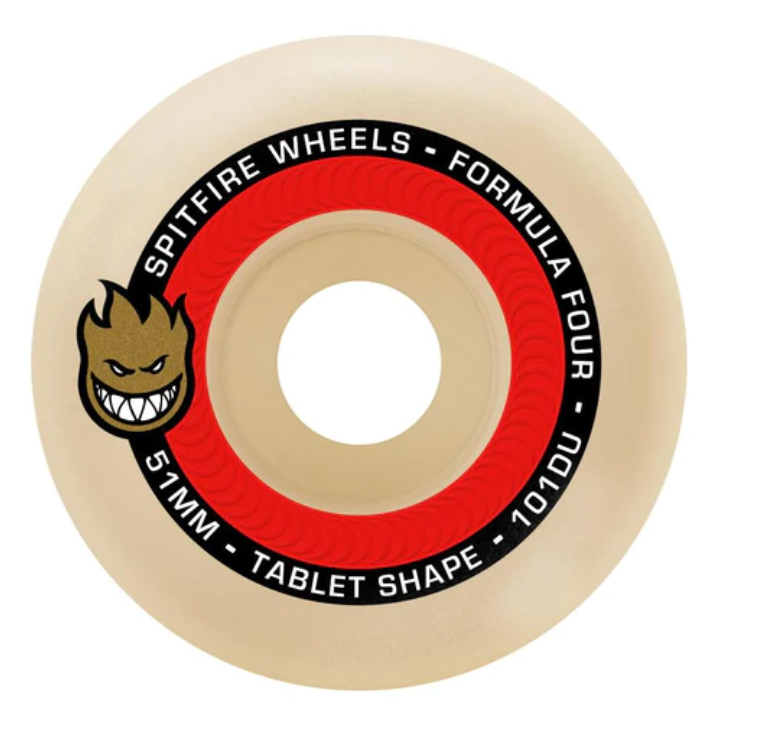 Spitfire F4 101 51mm Tablets Nat Red Skateboard Wheels