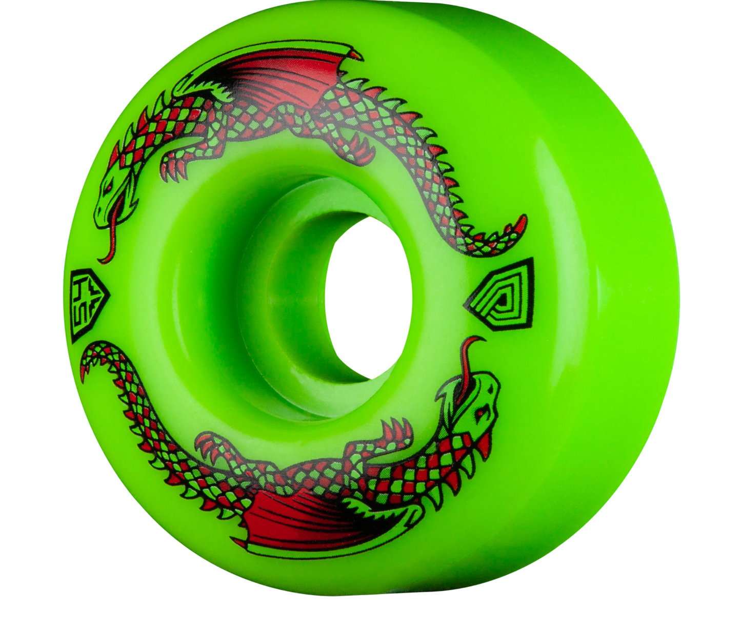 Powell Peralta Dragon Formula Green Skateboard Wheels 54mm x 34mm 93A