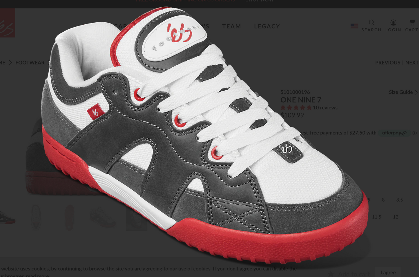 ES One Nine 7 Grey White Red