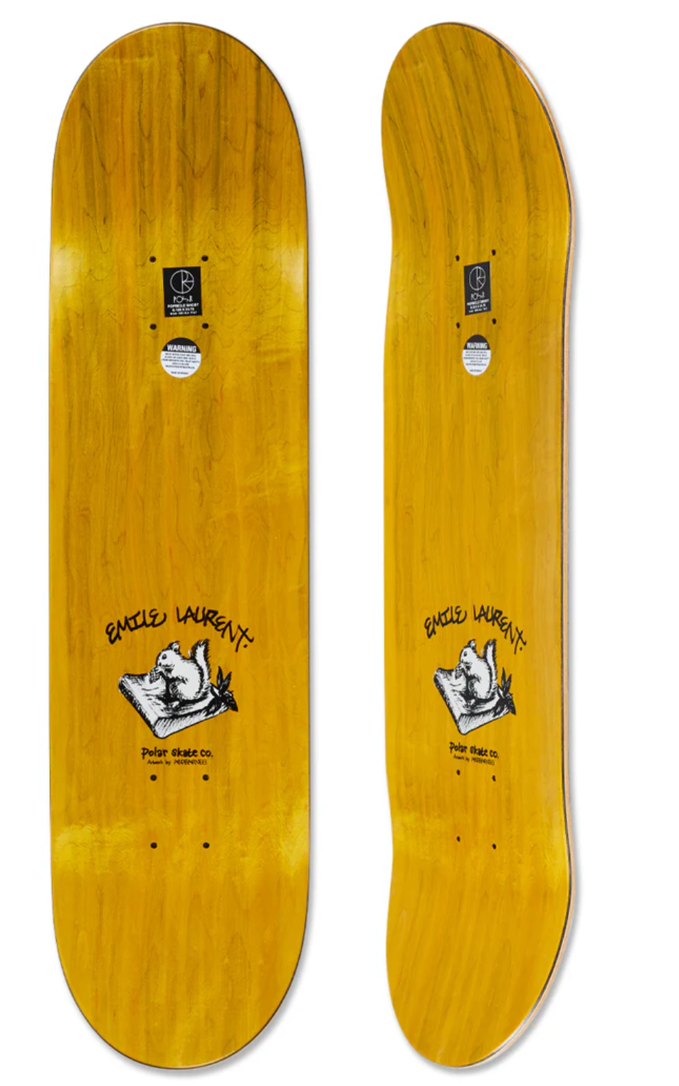 Polar Emile Laurent Burnside 2084 Skateboard Deck 8.125