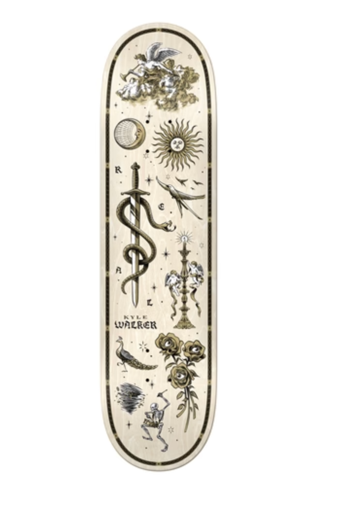Real Kyle Engraved 8.38 Skateboard Deck