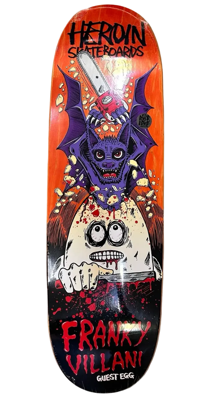 Heroin Franky Villani Guest Egg Skateboard Deck 9.5