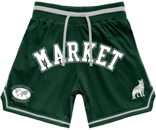 Market International Game Mesh Shorts Emerald Green