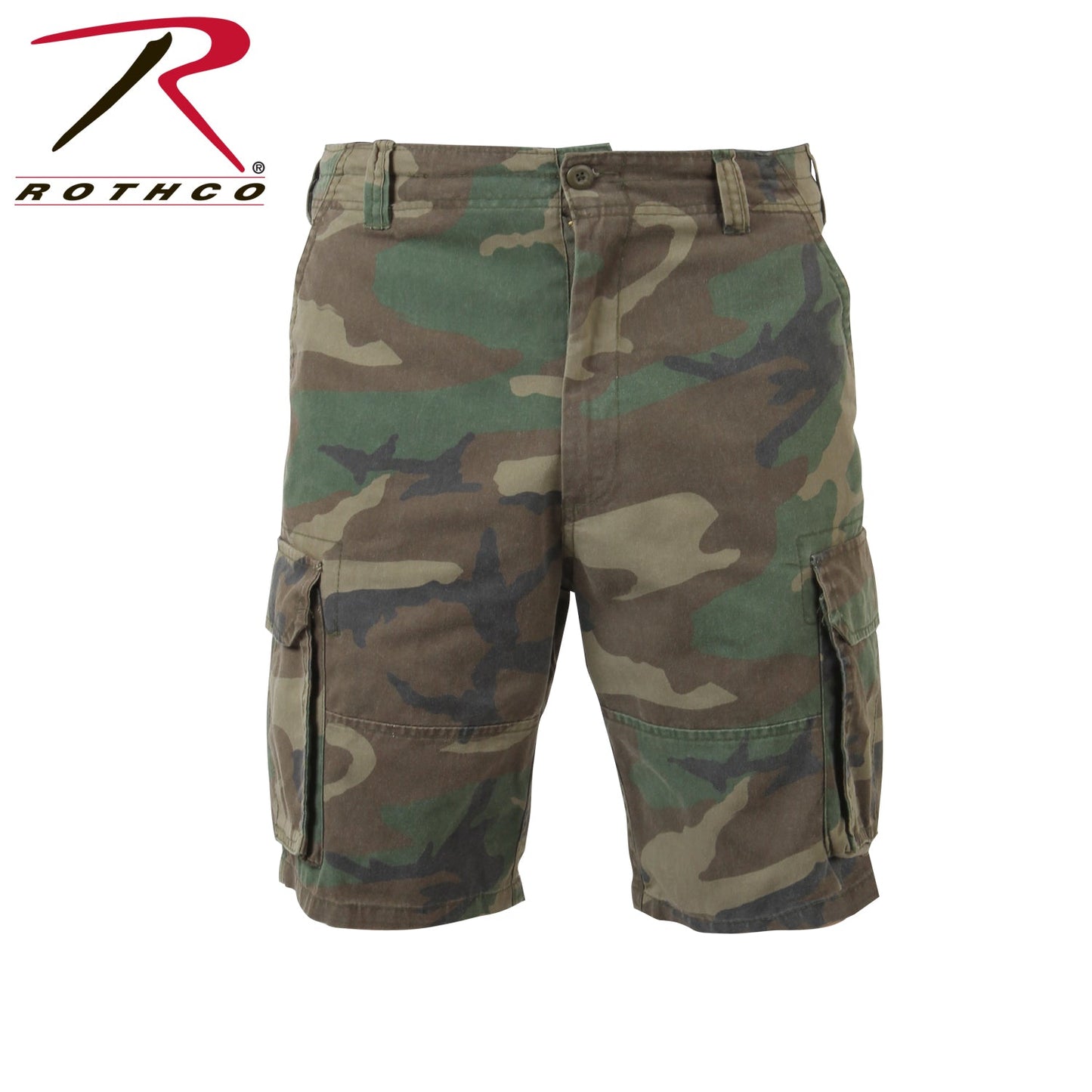 Rothco Vintage Camo Paratrooper Cargo Shorts Woodland Camo
