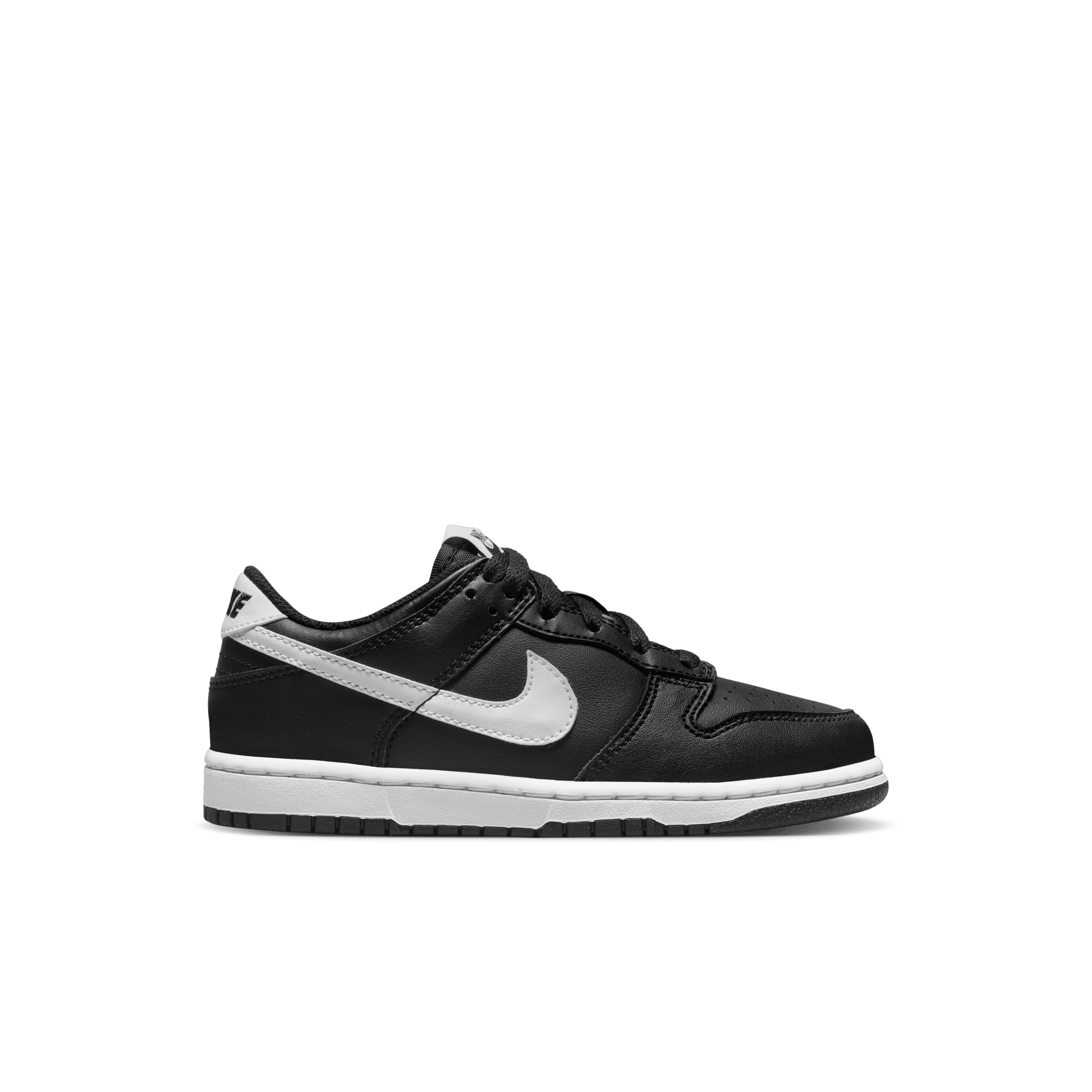 nike dunk kids black and white