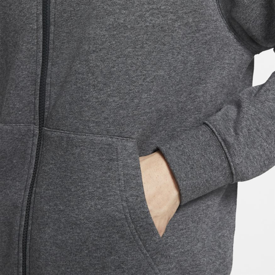 Nike Club Fleece Zipper Hoodie Grey White
