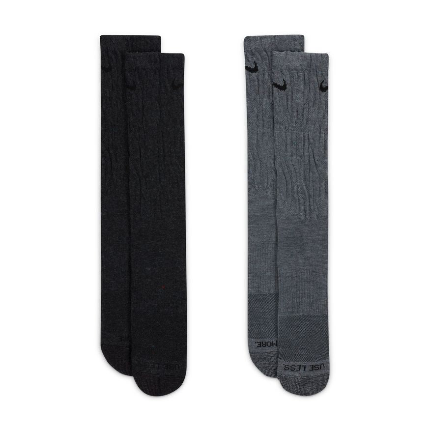 Nike Everyday Plus Crew Socks Black & Grey - 2 Pairs