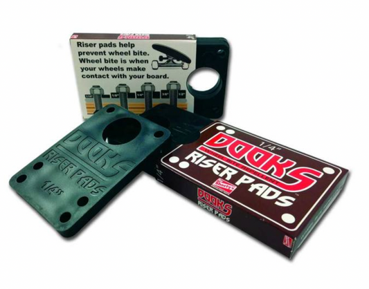 Dooks Skateboard Risers - Black 1/8" Hard (Set of 2)